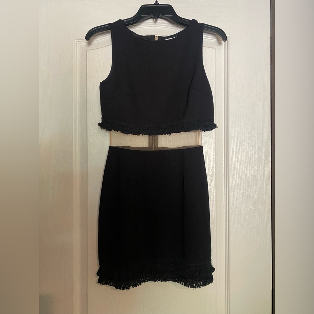 Black Fringe Detail Fabric by Bailey/44